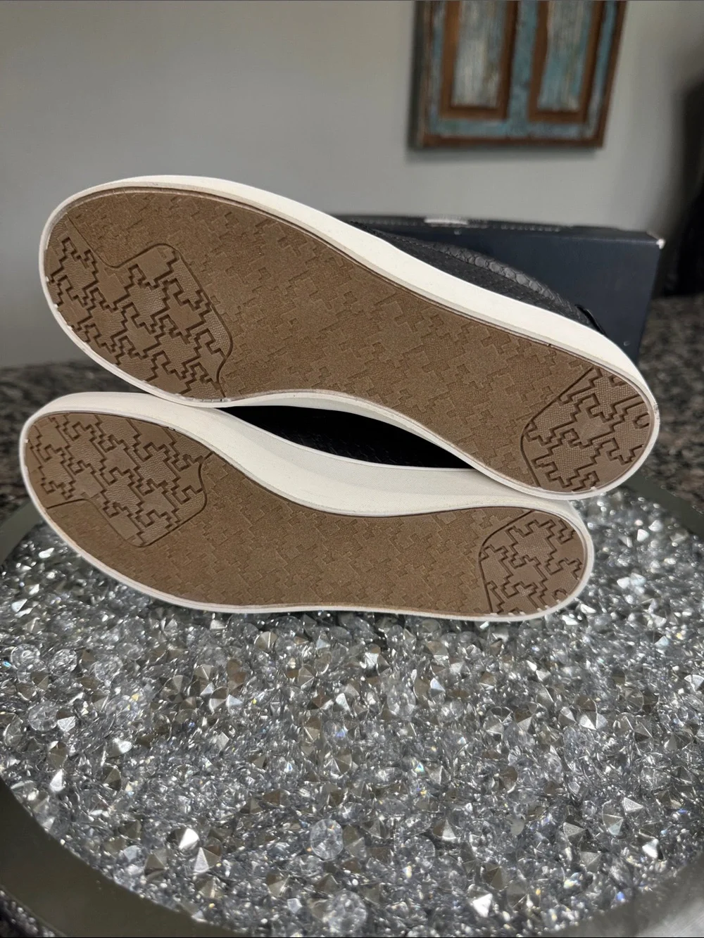 Dr. Scholl's Black Slip-On Loafers with White Sole
